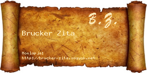 Brucker Zita névjegykártya